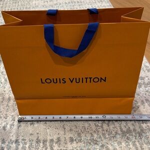 Louis Vuitton Tangerine Bag with Royal Blue Handles